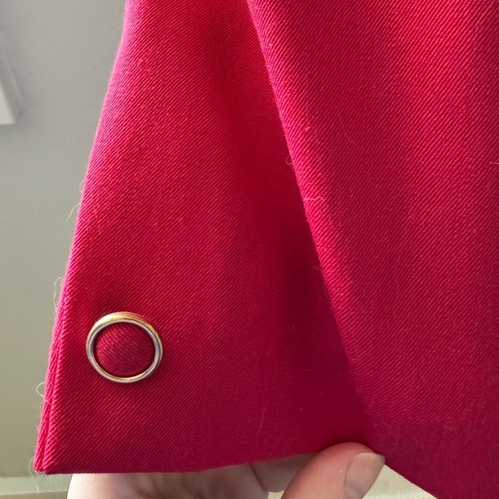 Preswick & Moore Deep Red Wool Blazer with matching skirt - Picture 15 of 16